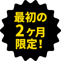 最初の2ヶ月限定!
